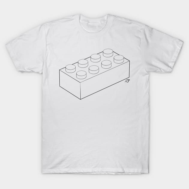 Minimal Brick Line Drawing T-Shirt by y30artist